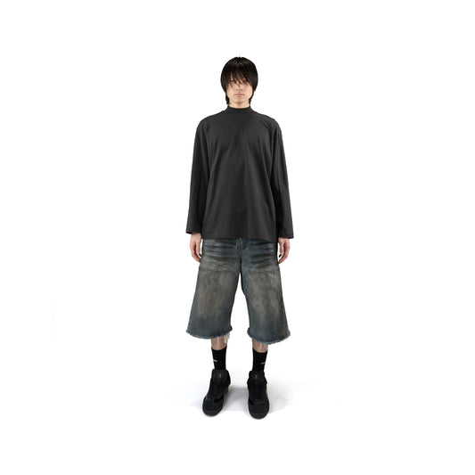 LONG SLEEVE TURTLENECK TOP (BLACK)