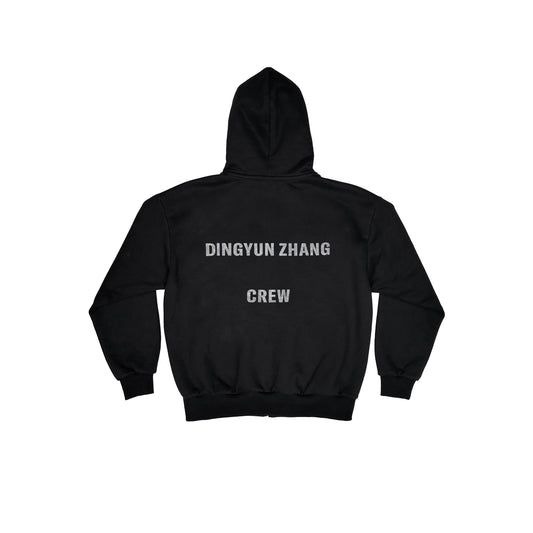 FW26 CREW HOODIE SLIM FIT (BLACK)