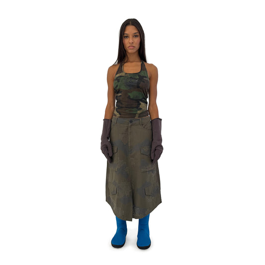 GRID CAMO FIELD SKIRT (GREEN)