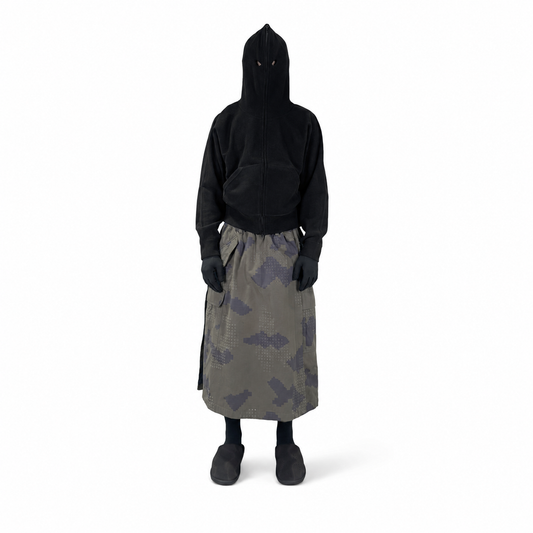 GRID CAMO OVERLAY SHORTS (ARMY GREEN)