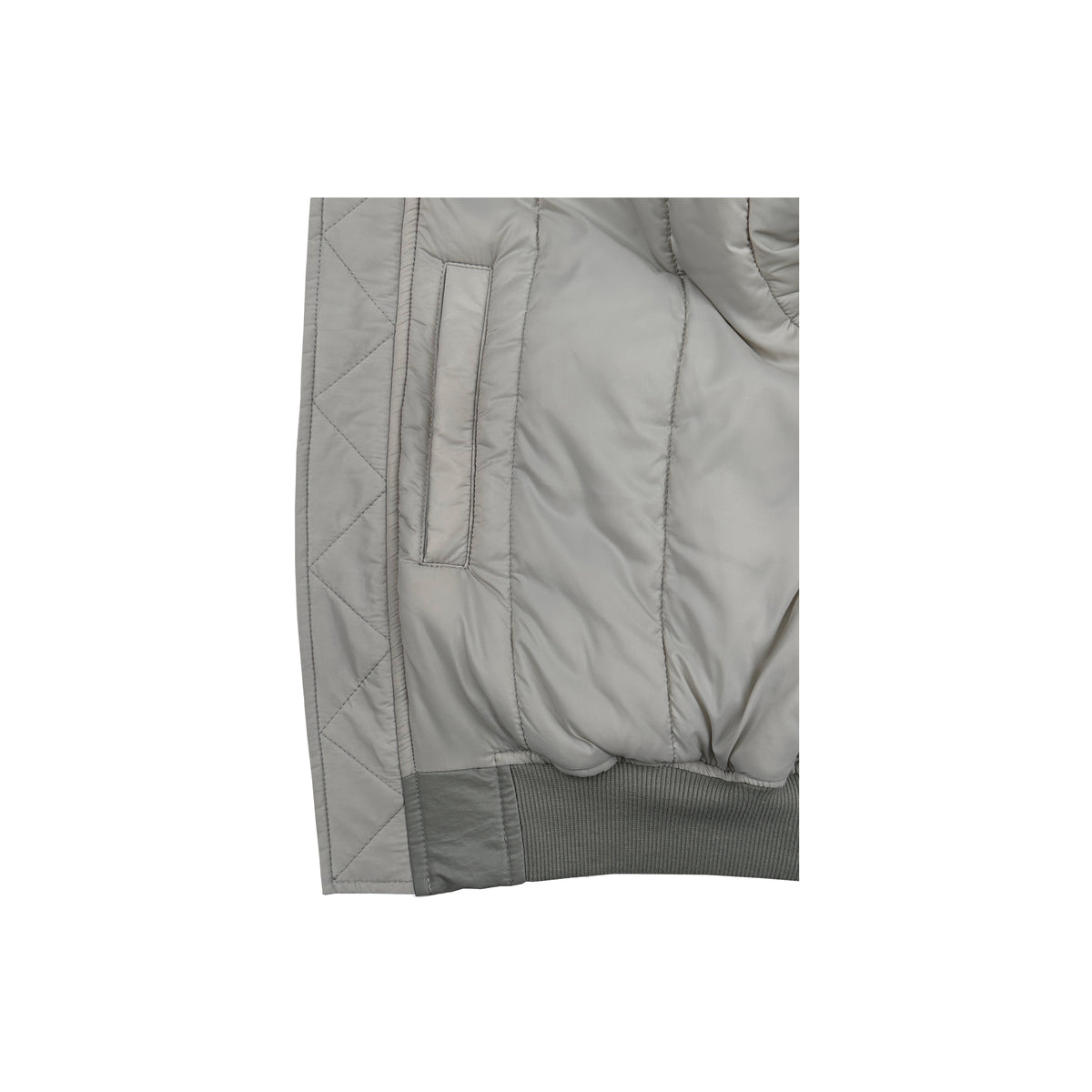 FW26 CROPPED BOMBER JACKET GREY