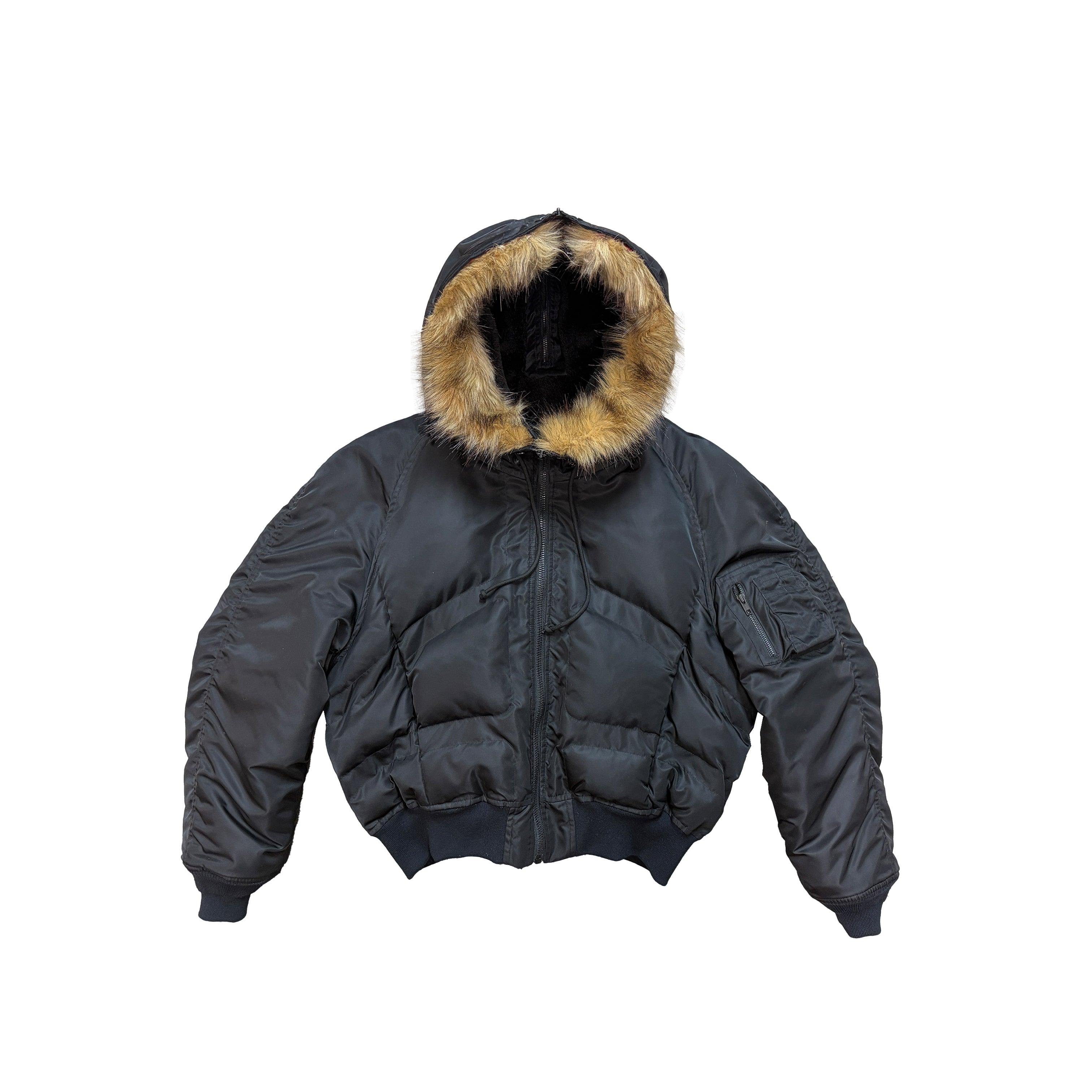 DEVOA フードジャケット　ボンバー　HOODED BOMBER JACKET HOODED BOMBER JACKET (BLACK) – DINGYUN ZHANG
