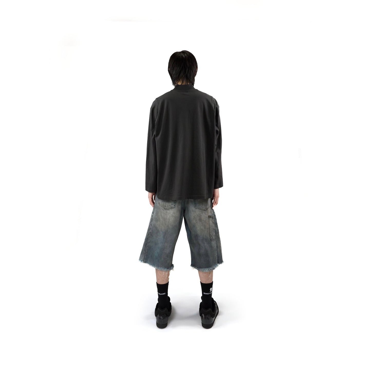 LONG SLEEVE TURTLENECK TOP (BLACK)