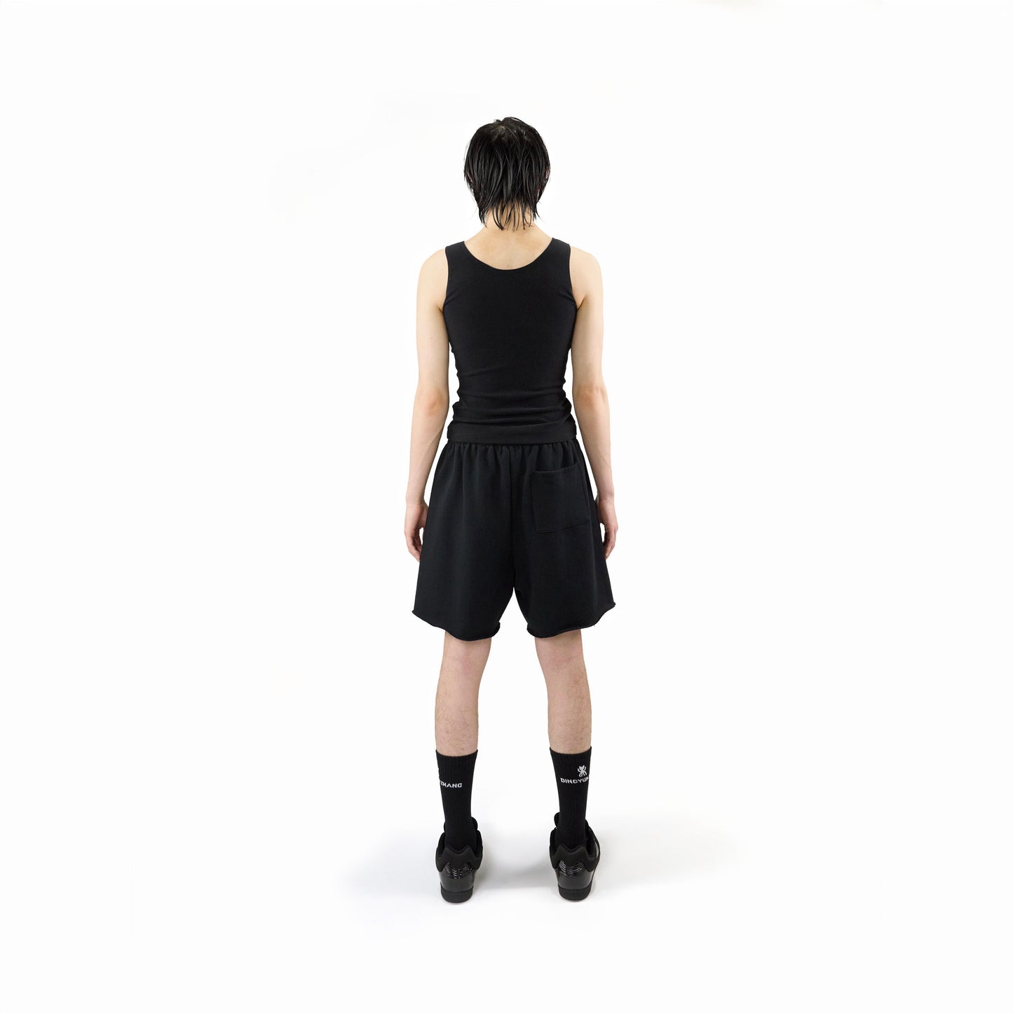 FADED SWEAT SHORTS (BLACK)