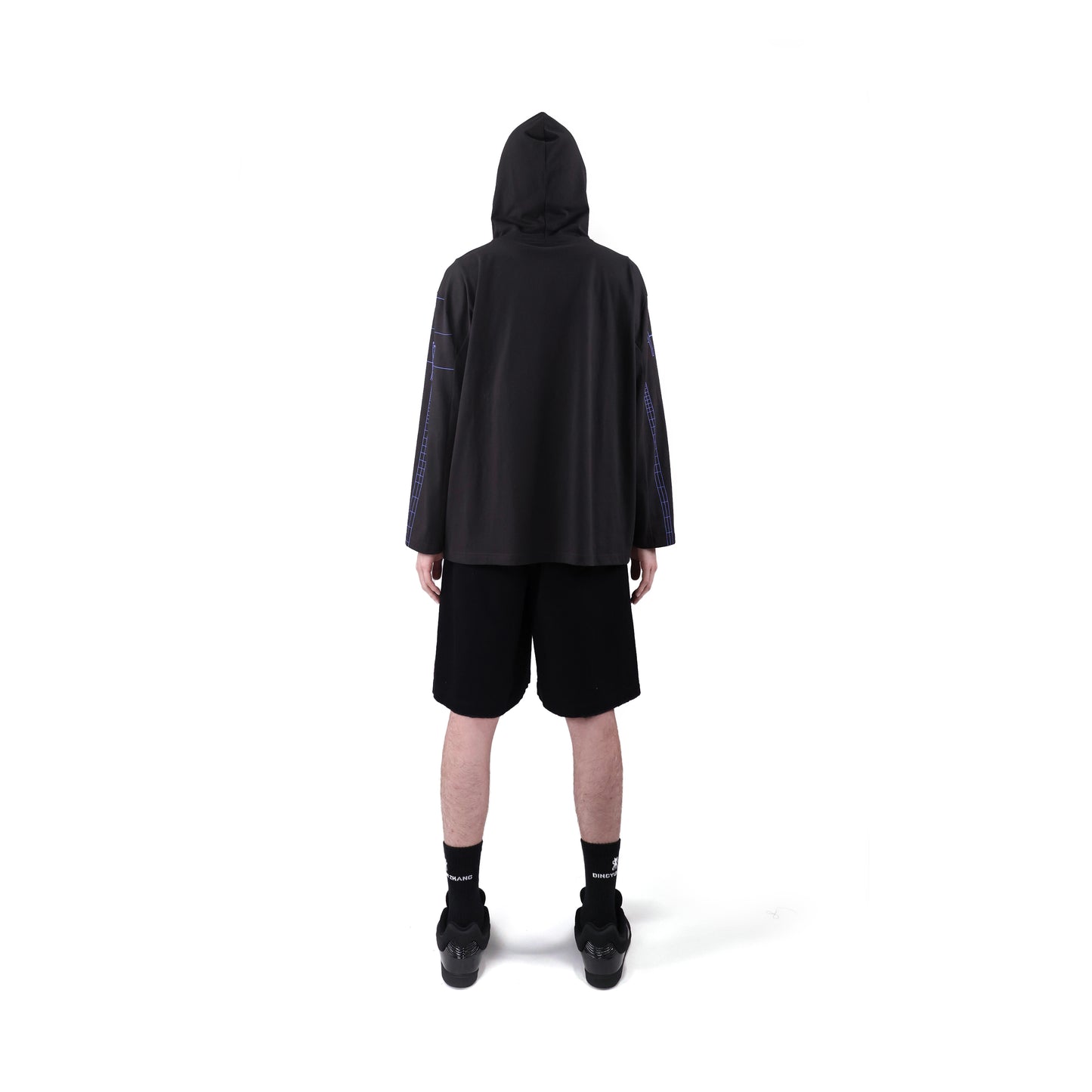 LONG SLEEVE HOODED T-SHIRT (BLACK)