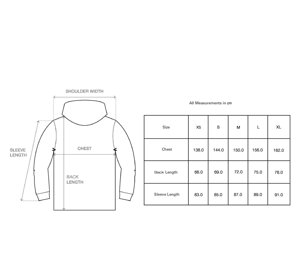 DOWNTOWN DOWN PARKA (BLACK) size guide