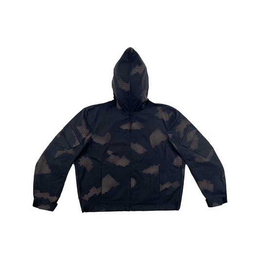 GRID CAMO UTILITY JACKET (BLACK)  PRE-ORDER