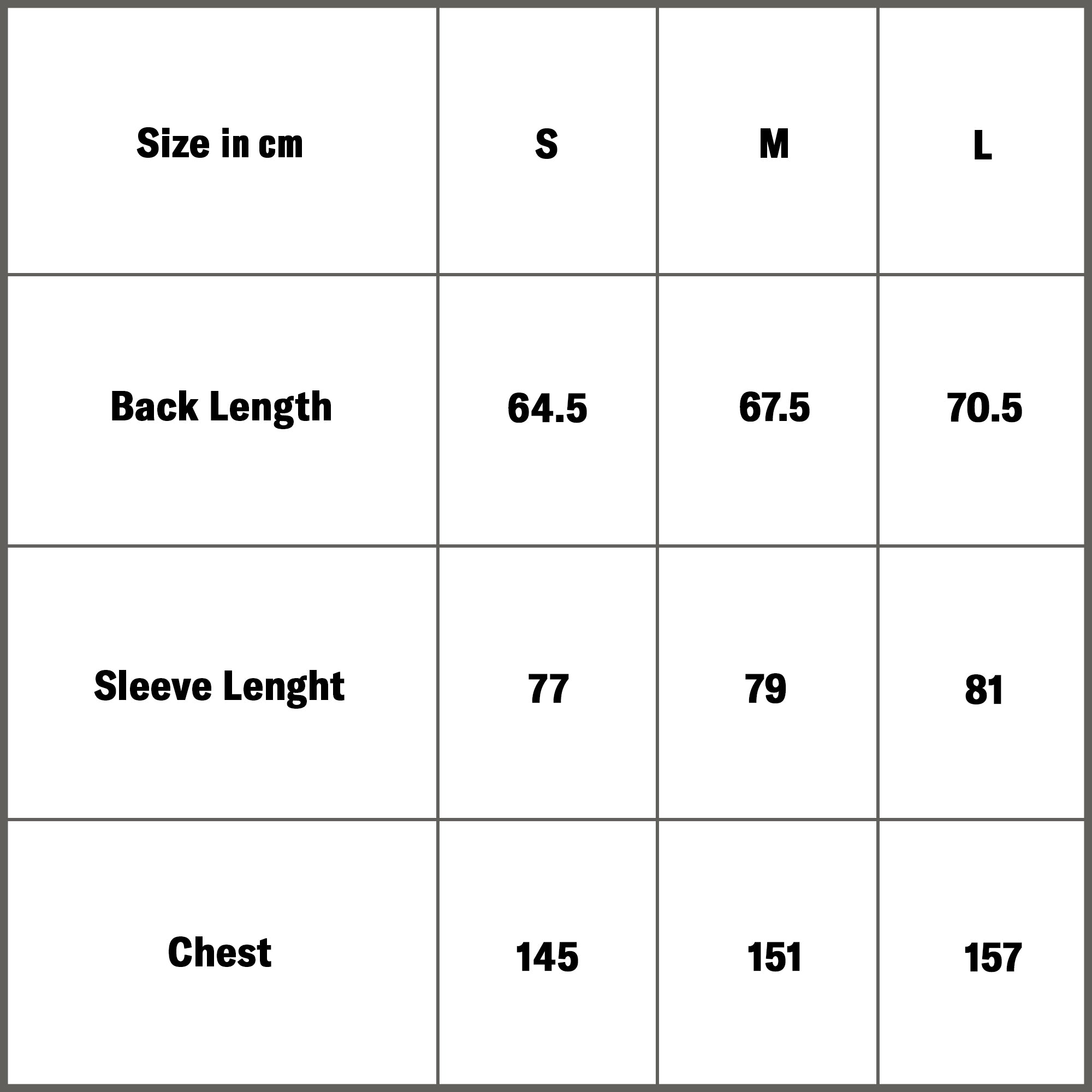 VENT HOODED JACKET(BLUE) size guide