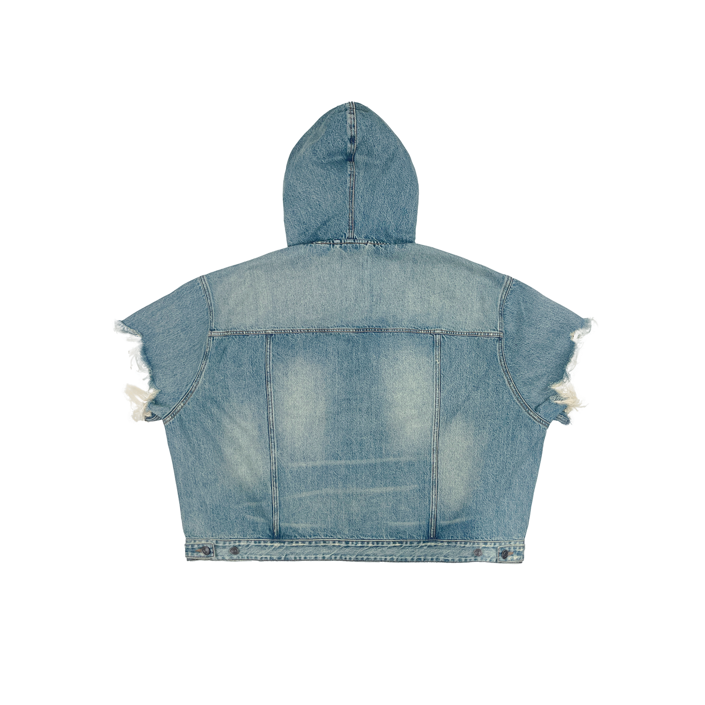 TN1 SLEEVELESS DENIM HOODIE