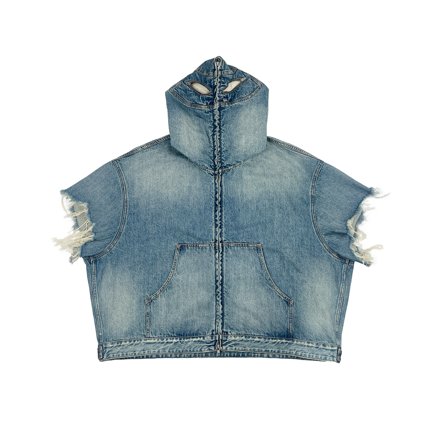 TN1 SLEEVELESS DENIM HOODIE