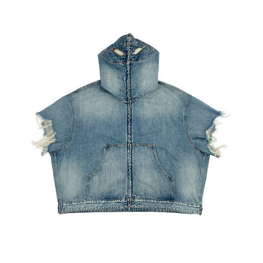 TN1 SHORT-SLEEVE DENIM HOODIE