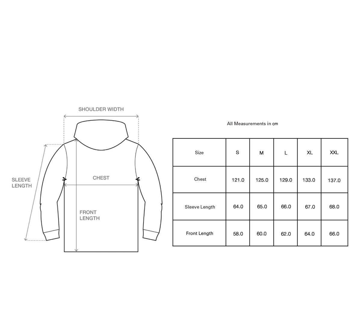 TANK JACKET size guide