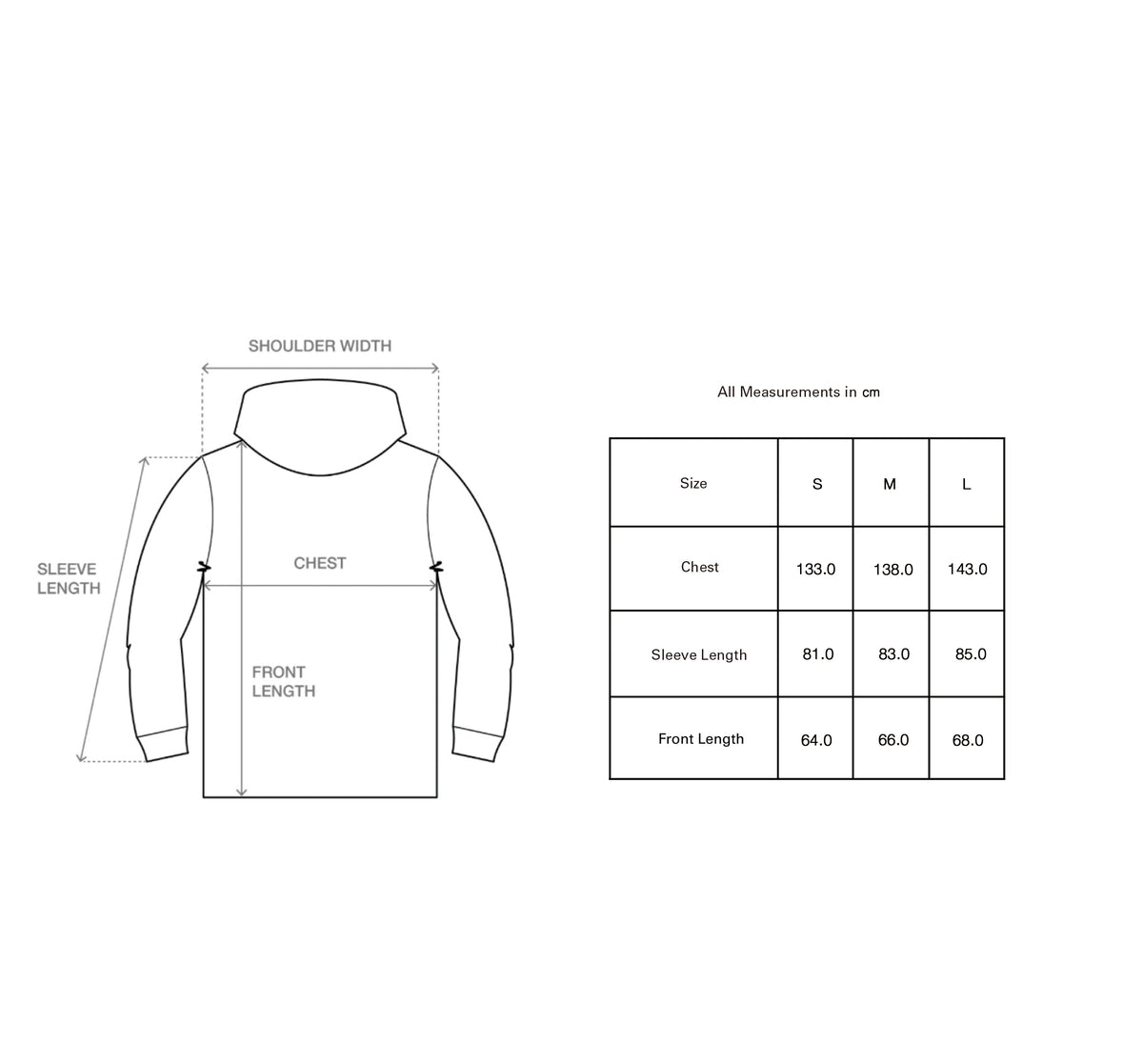 REVERSIBLE PUFFER size guide