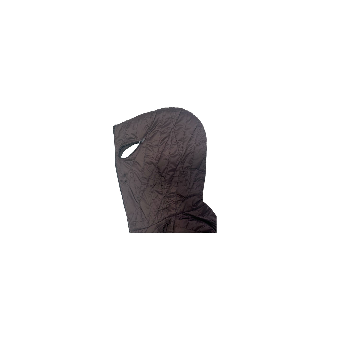 WOMENS QUILTED TN1 HOODIE (BROWN)