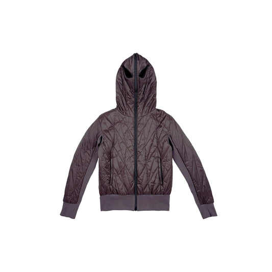 WOMENS QUILTED TN1 HOODIE (BROWN)