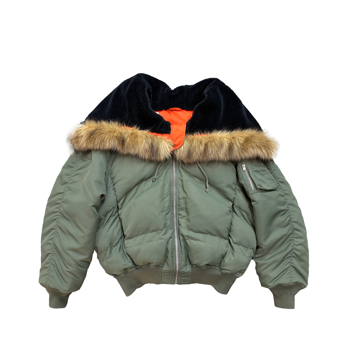 HOODED BOMBER JACKET
