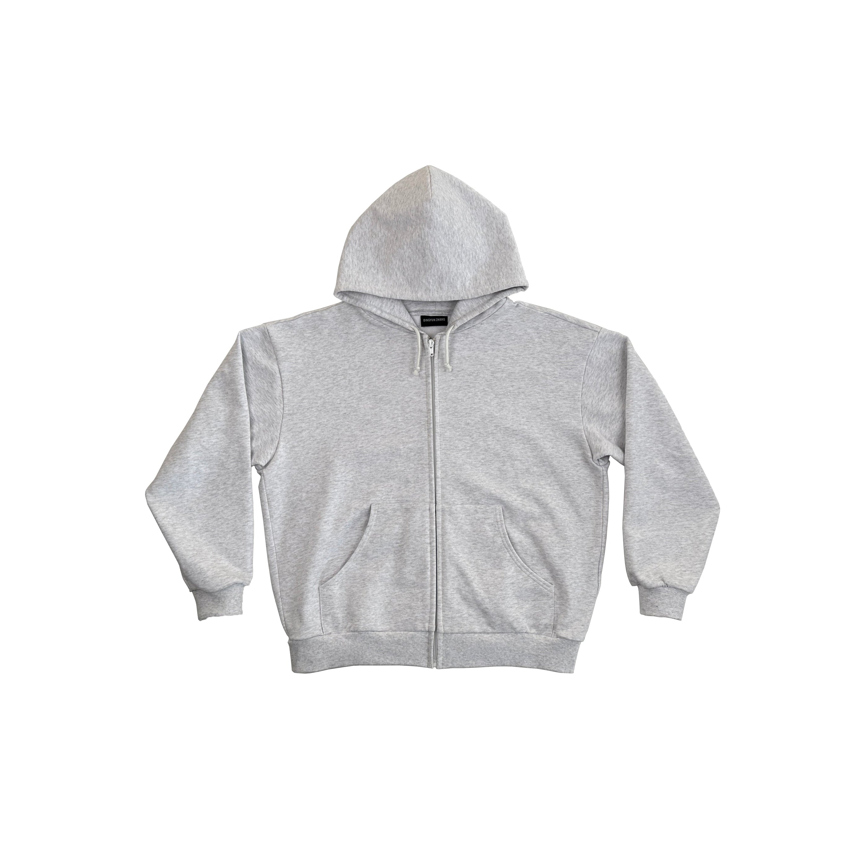 CREW HOODIE SLIM FIT (HEATHER GRAY) – DINGYUN ZHANG
