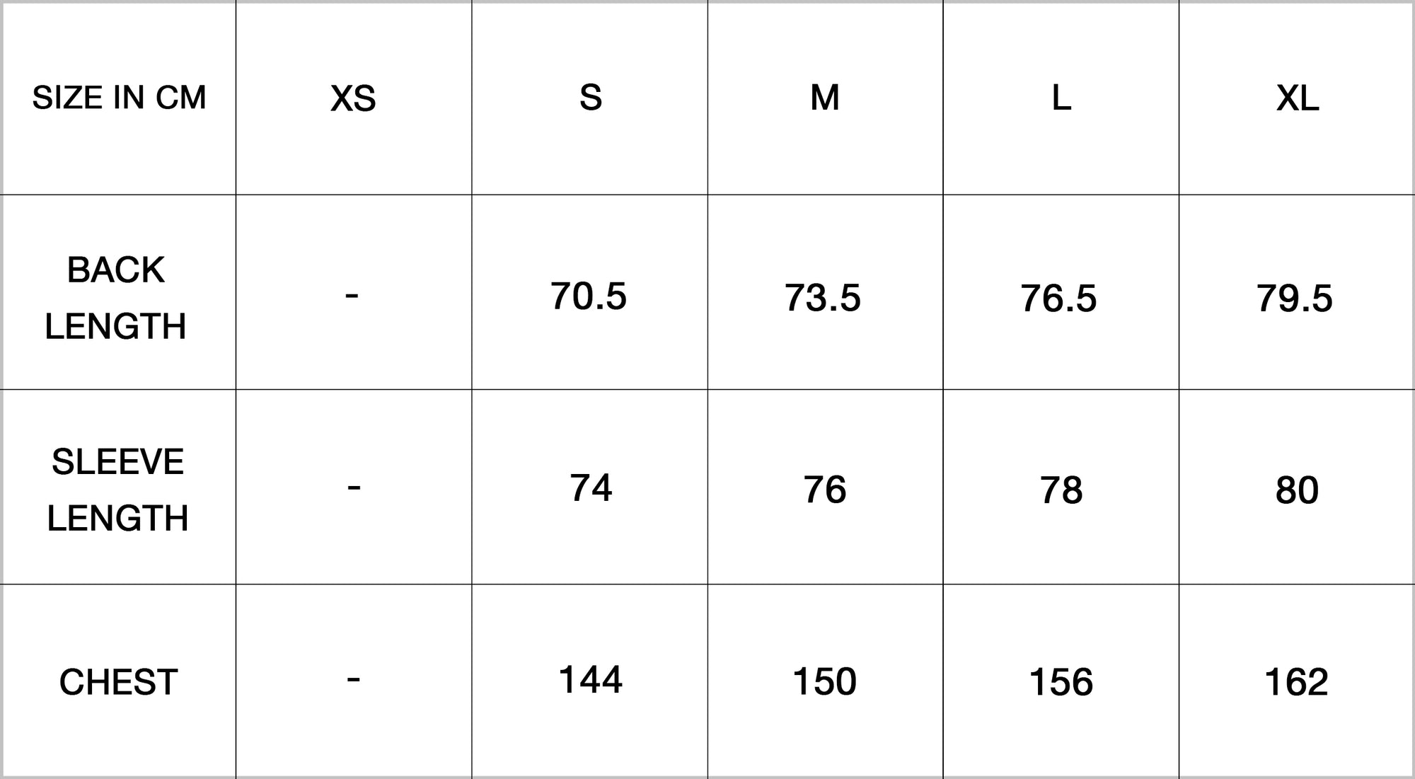 COATED ZIP-UP HOODIE (ONYX) size guide