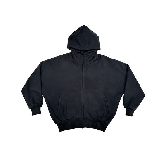ZIP-UP HOODIE (BLACK)