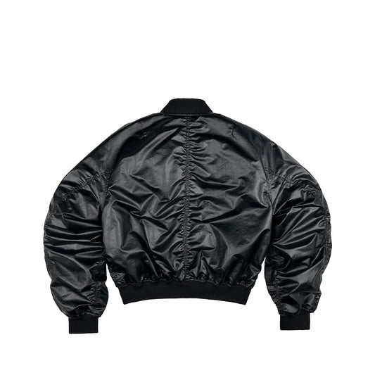 FW26 CROPPED BOMBER JACKET BLACK