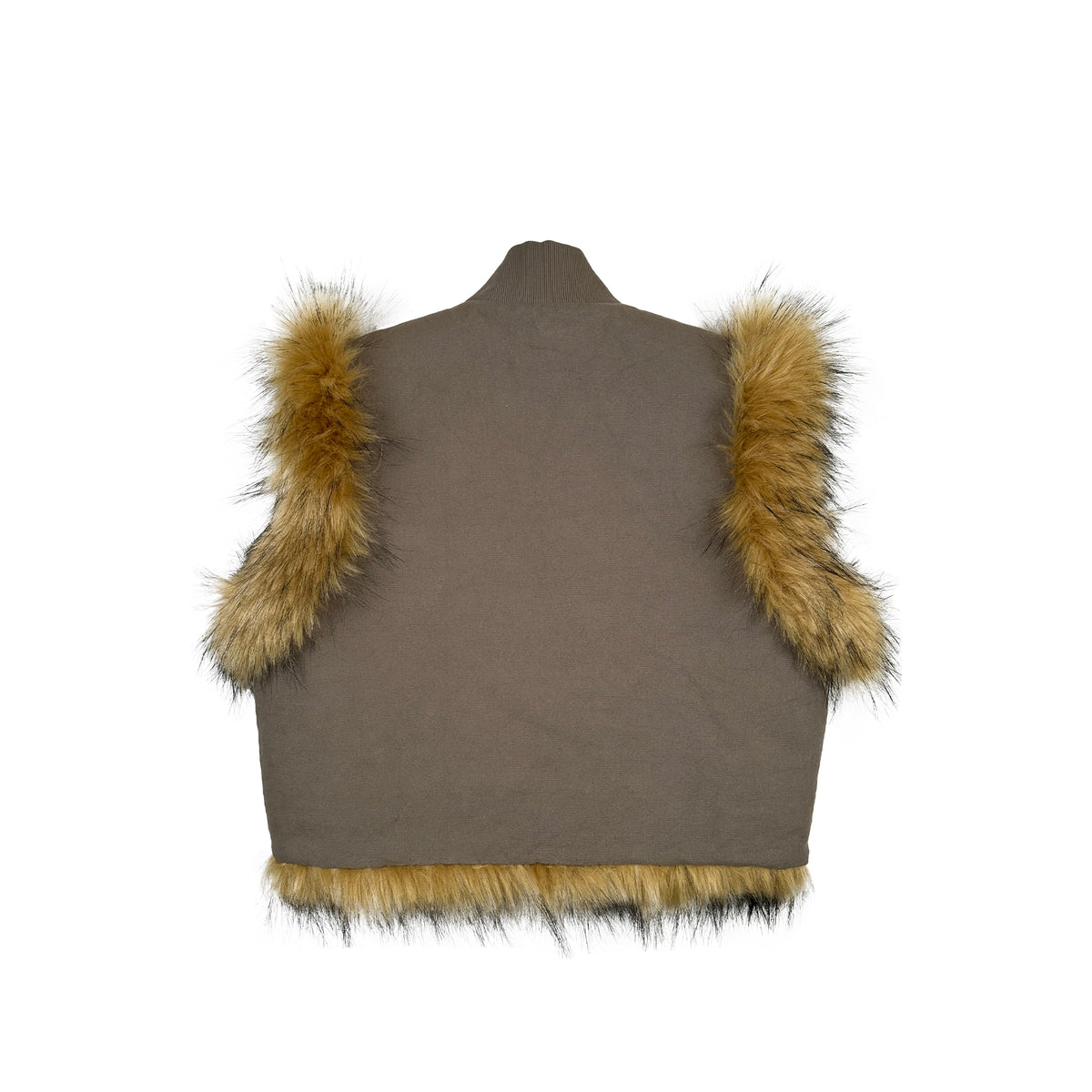 REVERSIBLE FAUX FUR GILET (COYOTE)