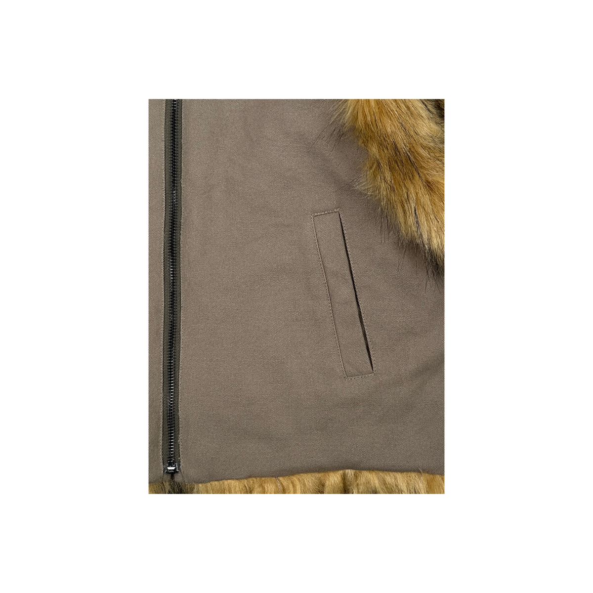 REVERSIBLE FAUX FUR GILET (COYOTE)