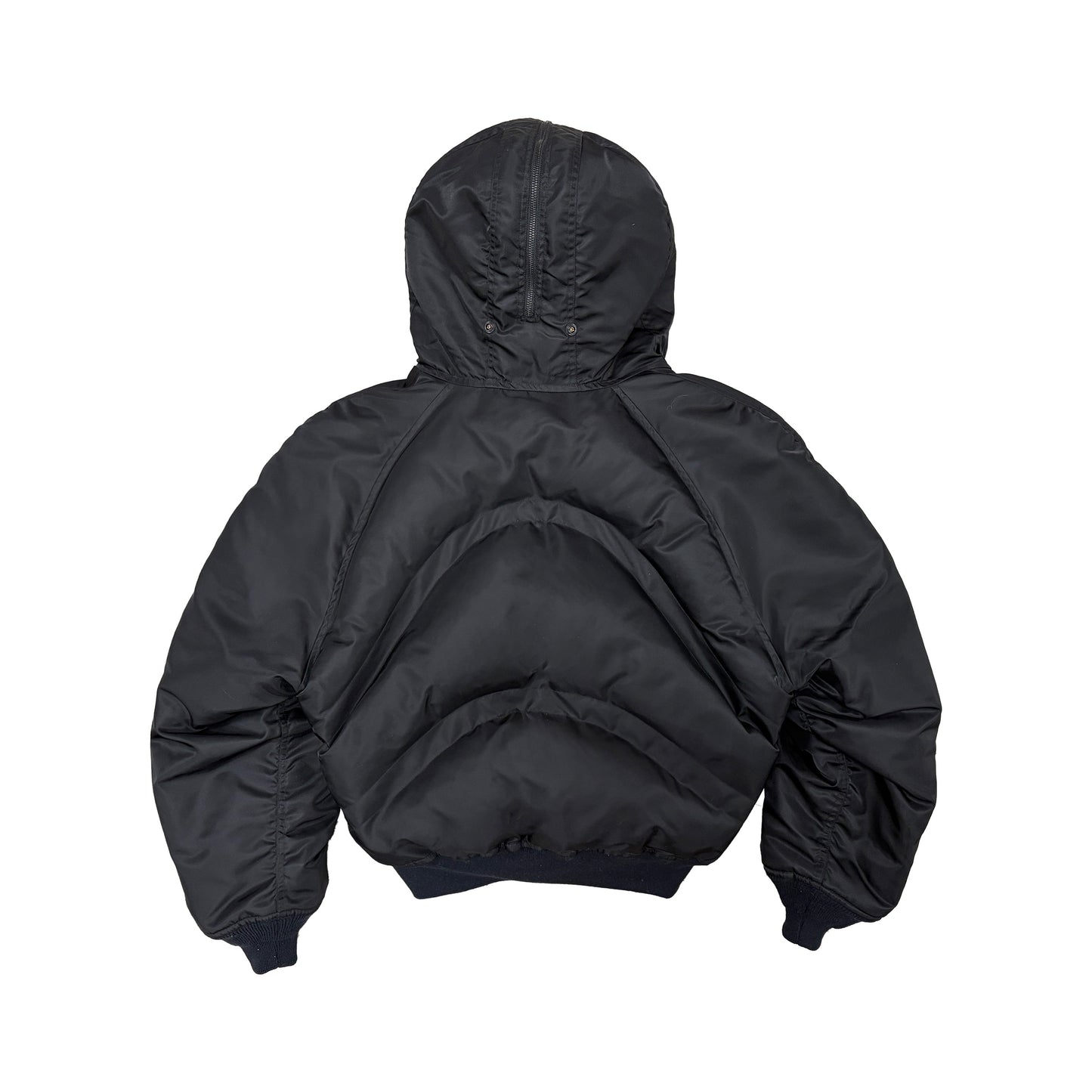 HOODED BOMBER JACKET (BLACK)