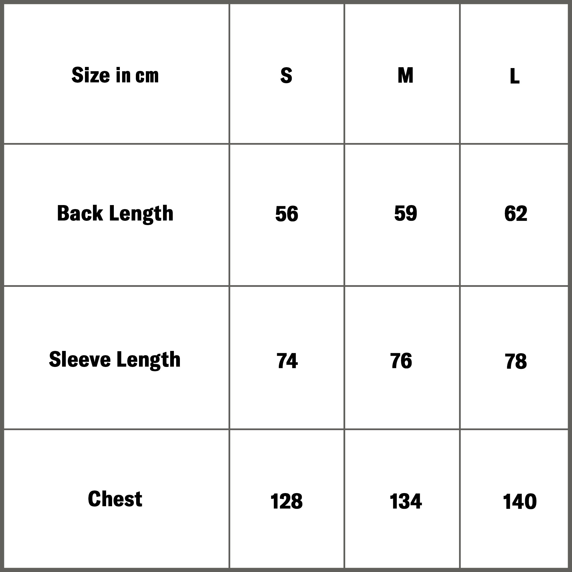 KNITTED TN1 HOODIE size guide