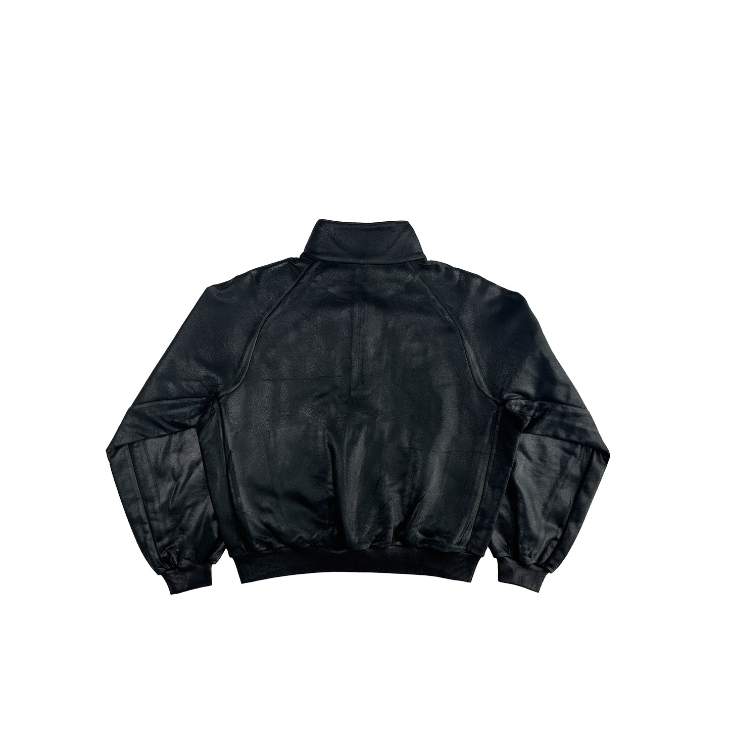 COATED ZIP NECK SWEATSHIRT (ONYX)