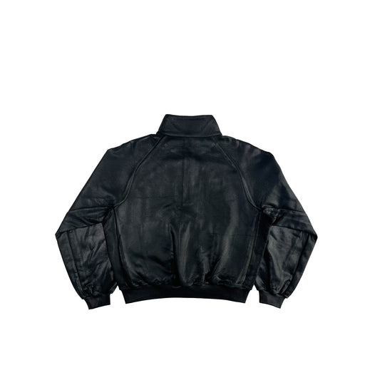 COATED ZIP NECK SWEATSHIRT (ONYX)