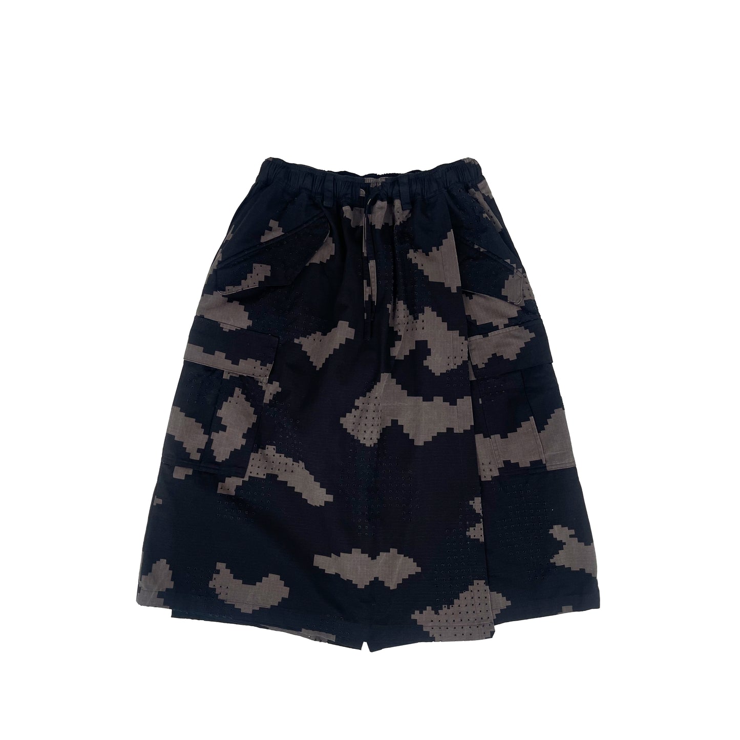 GRID CAMO OVERLAY SHORTS (BLACK)