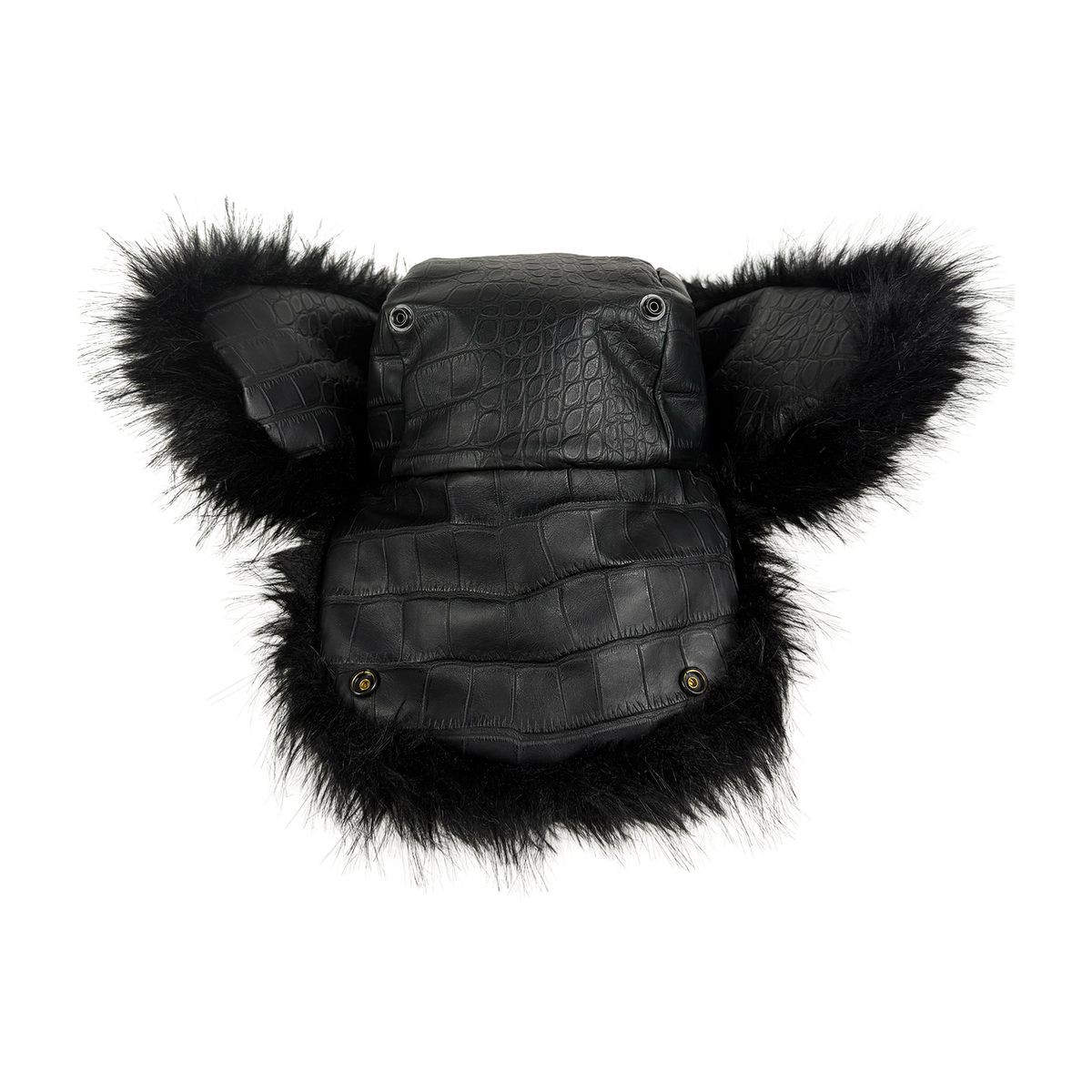 CROCODILE EMBOSSED LEATHER HAT