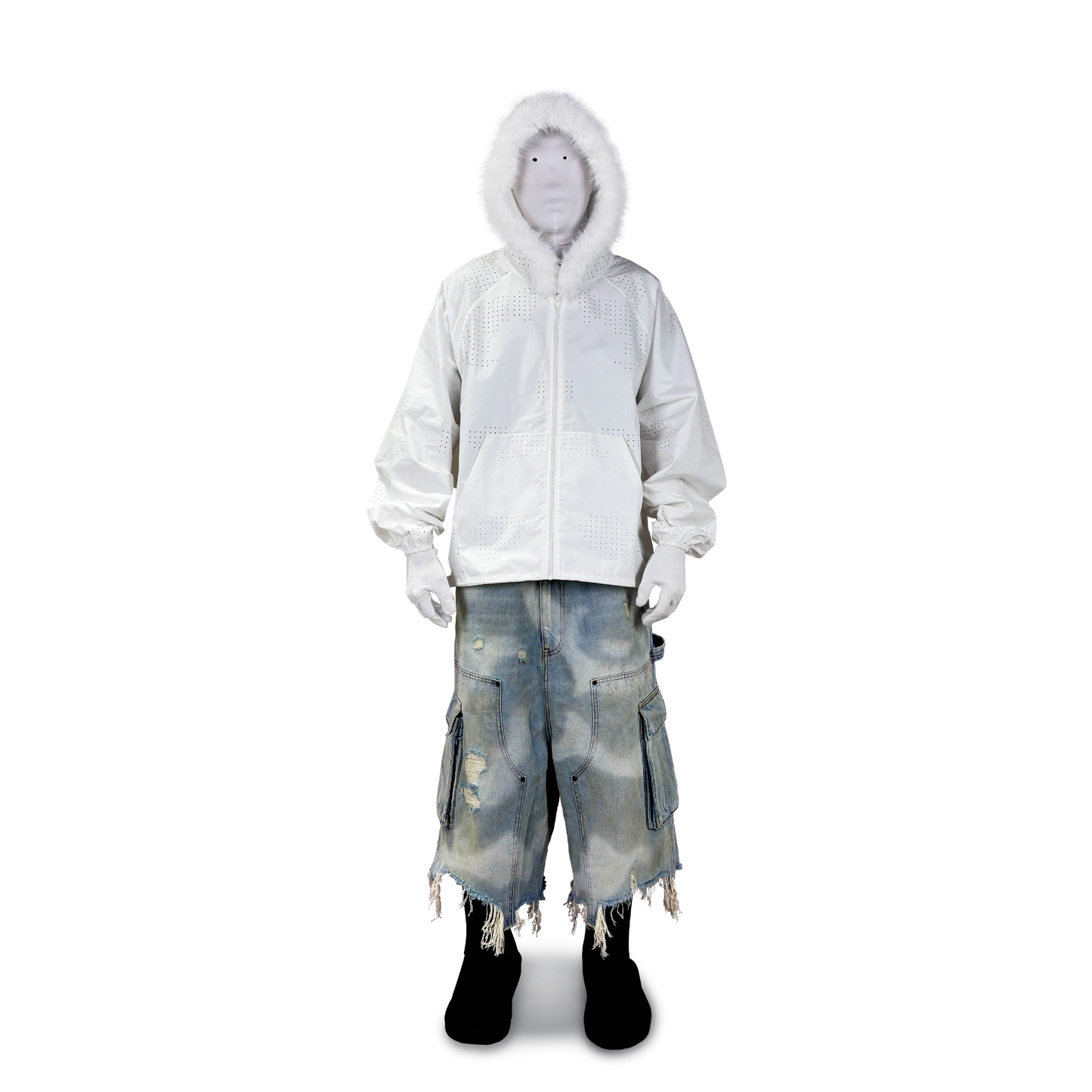 VENT HOODED JACKET(WHITE)