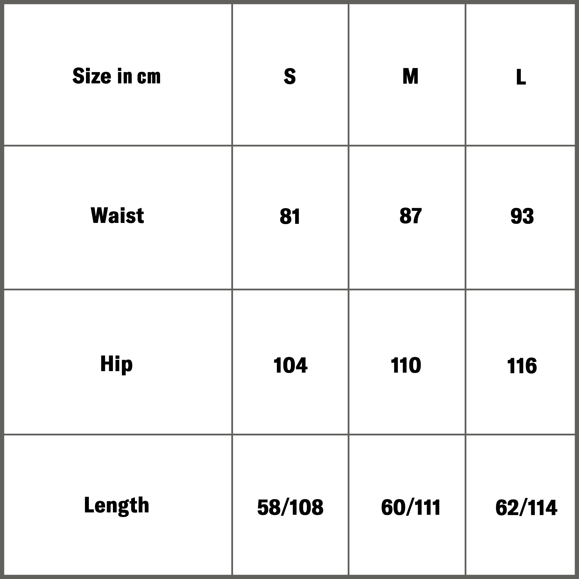 HYBRID DENIM PANTS size guide
