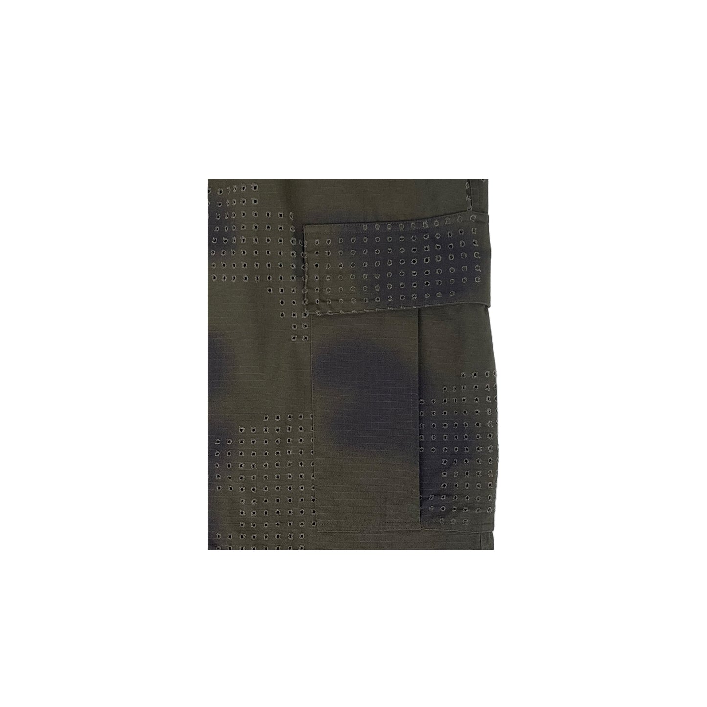 GRID CAMO CARGO SHORTS (ARMY GREEN)
