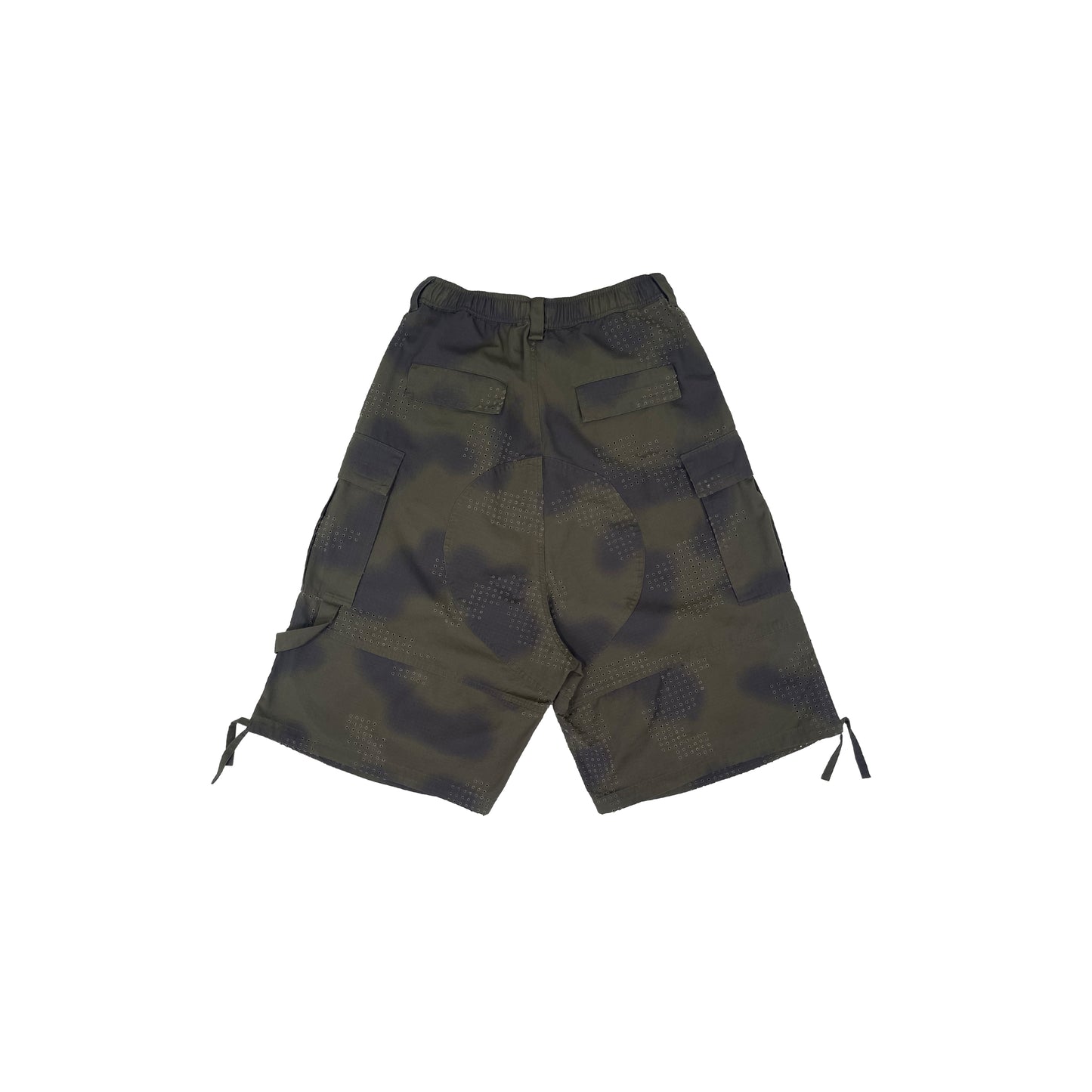 GRID CAMO CARGO SHORTS (ARMY GREEN)