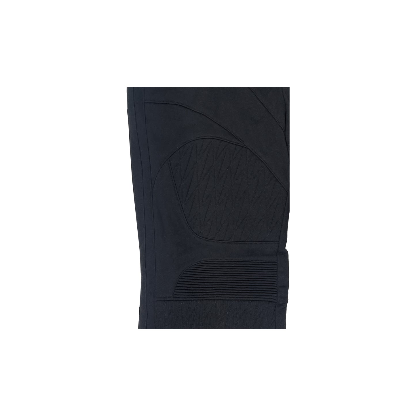 QUILTED BIKER SWEATPANTS (BLACK)