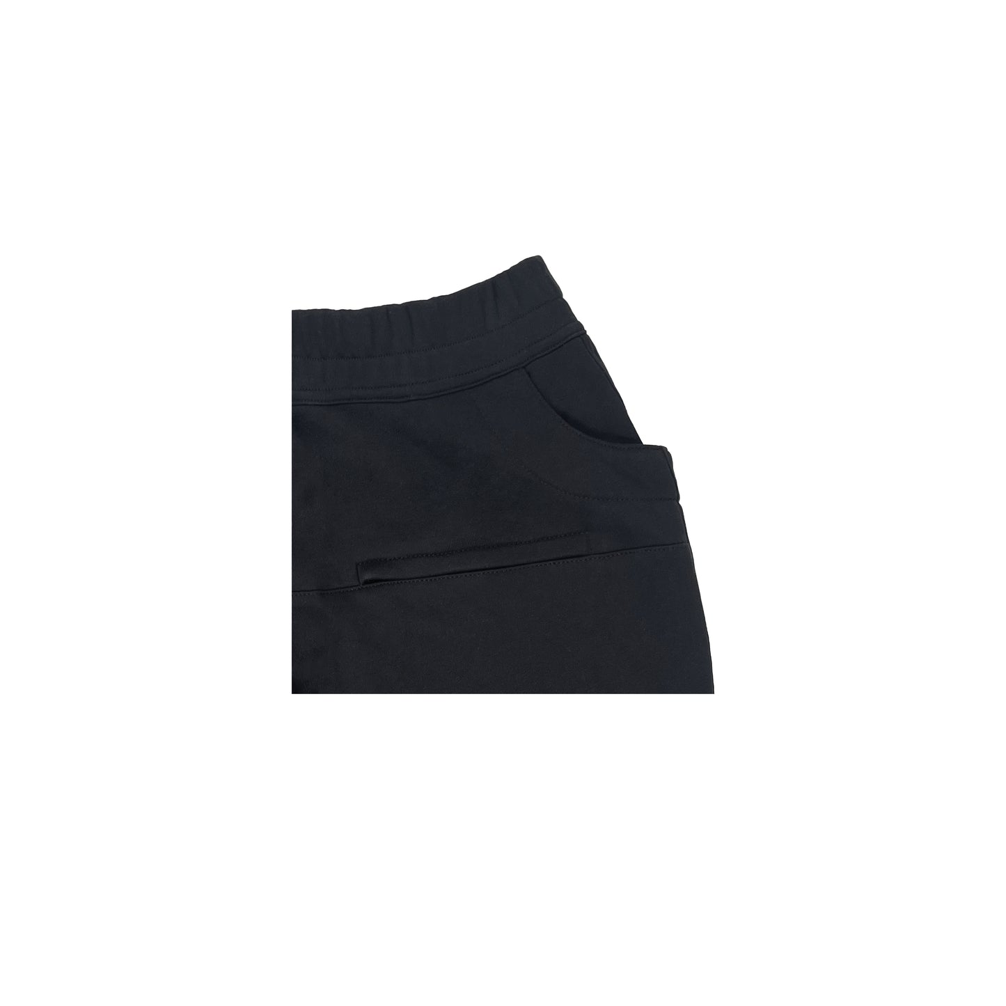 QUILTED BIKER SWEATPANTS (BLACK)