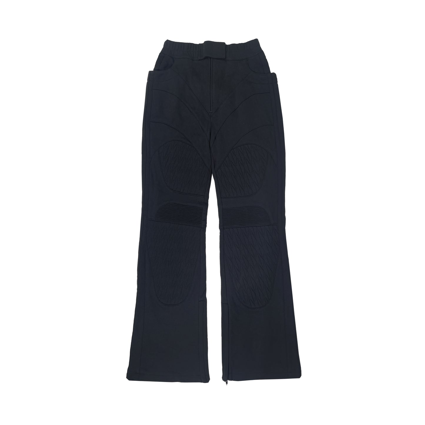 QUILTED BIKER SWEATPANTS (BLACK)