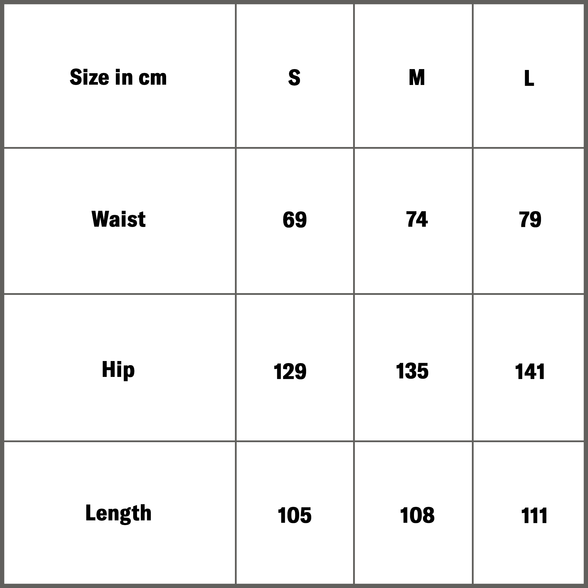 COATED SWEATPANTS size guide