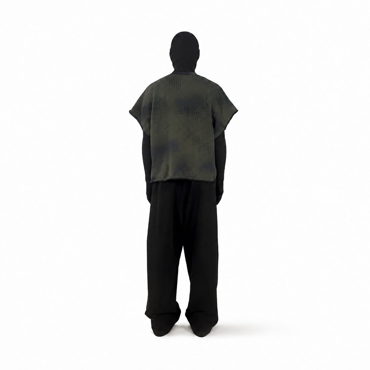 CAMO PANELLED SWEATSHIRT (ARMY GREEN)
