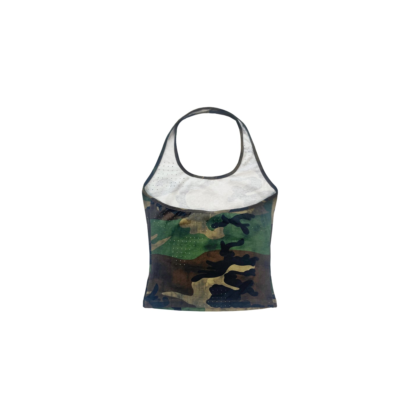 WOODLAND CAMO HALTER TOP (AIR JET)