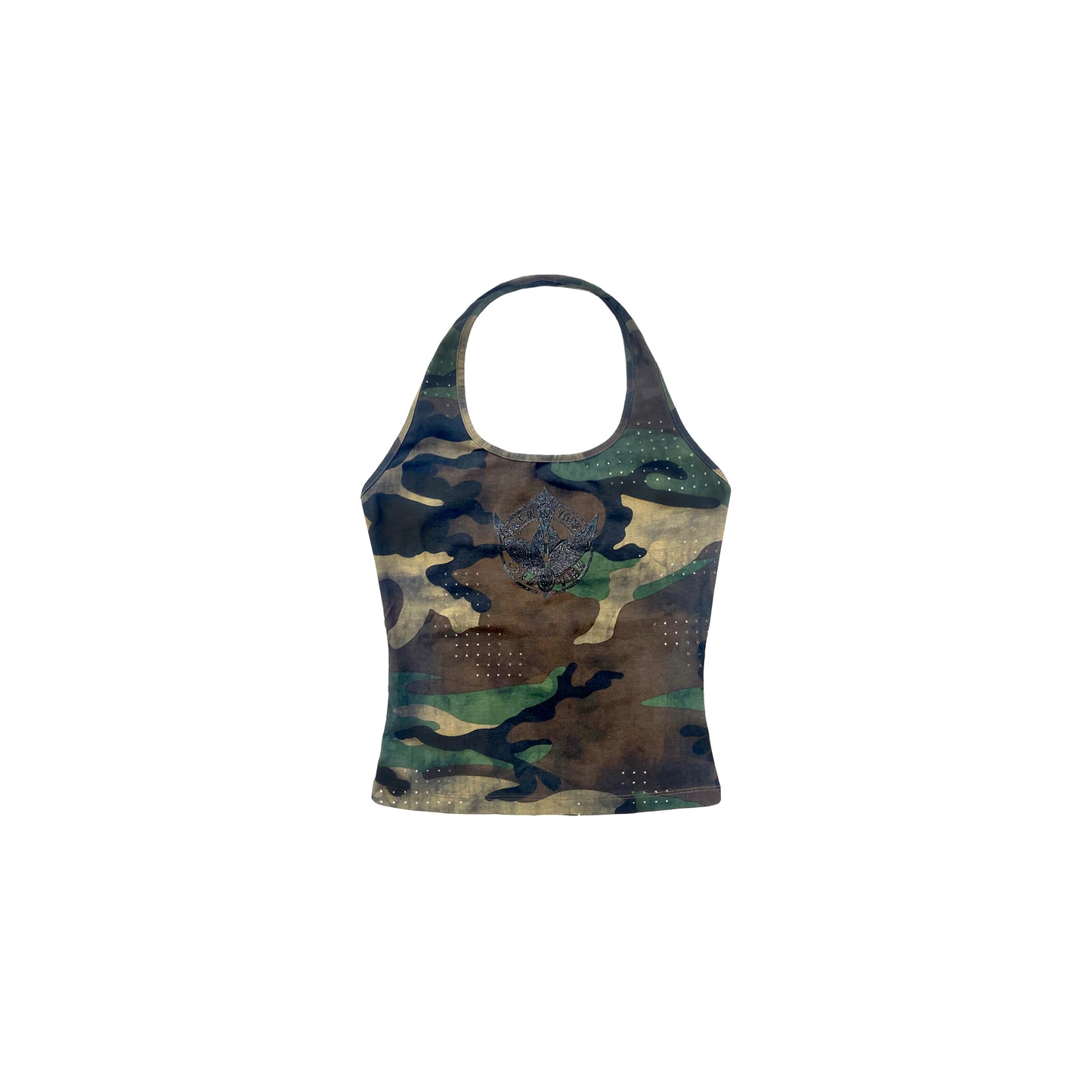 WOODLAND CAMO HALTER TOP (NEW YORK)