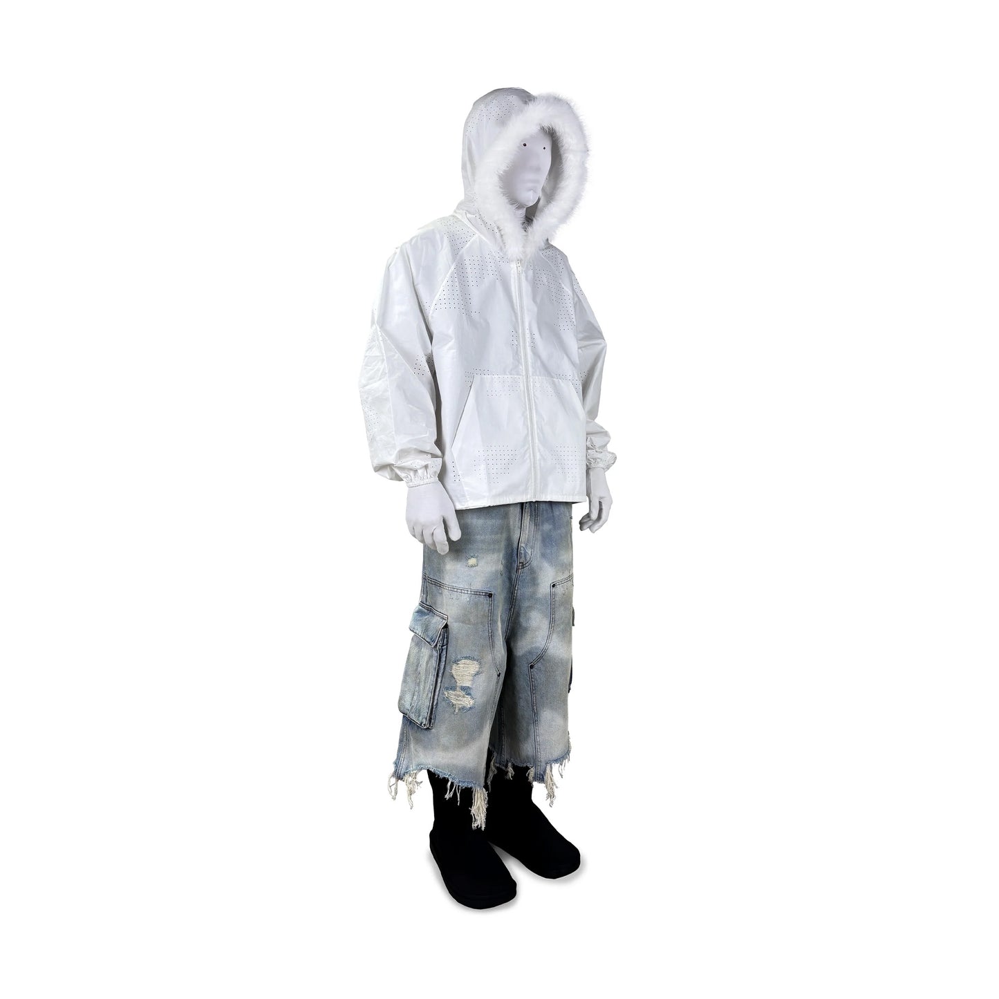 VENT HOODED JACKET(WHITE)