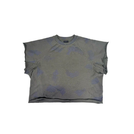 CAMO PANELLED SWEATSHIRT (ARMY GREEN) PRE-ORDER