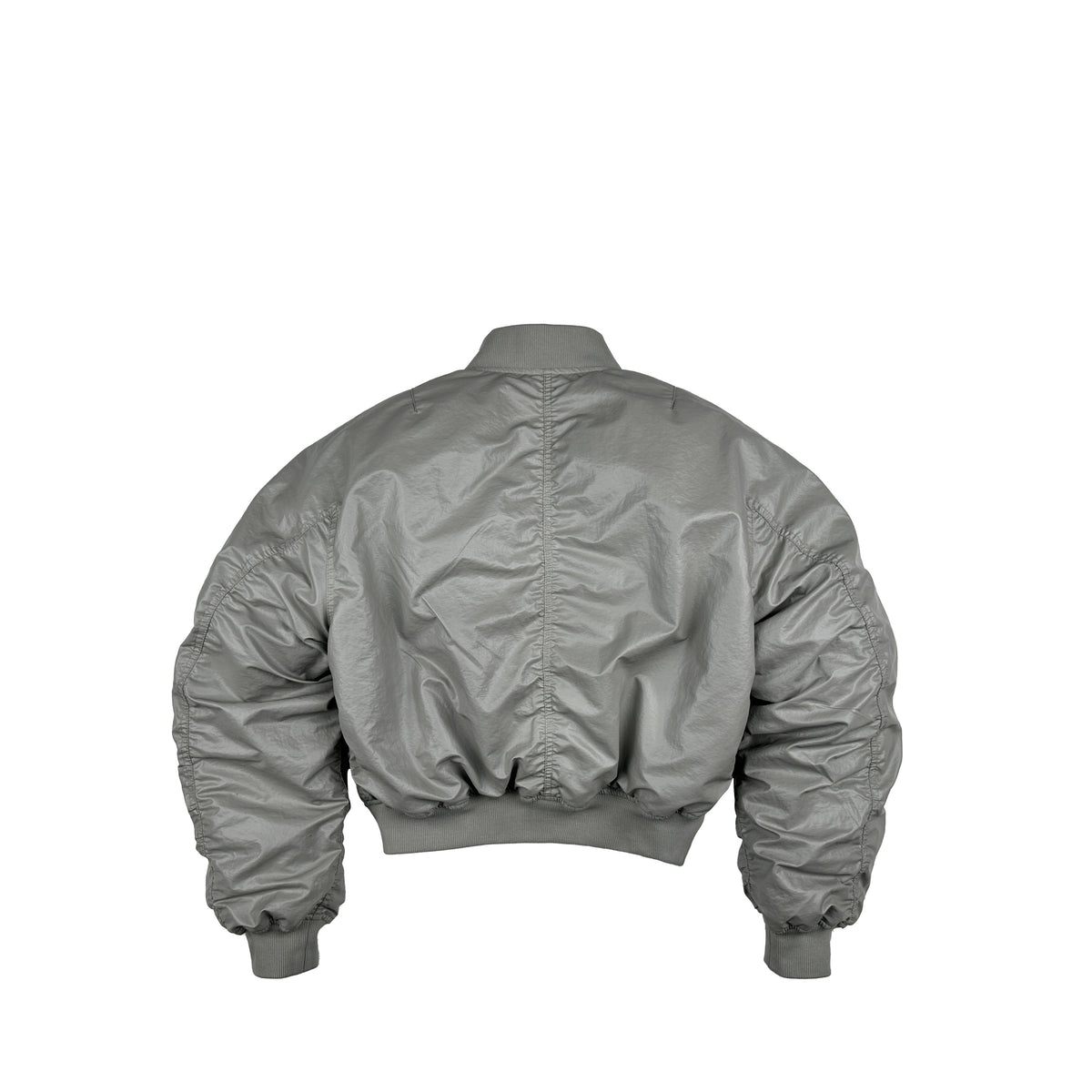 FW26 CROPPED BOMBER JACKET GREY
