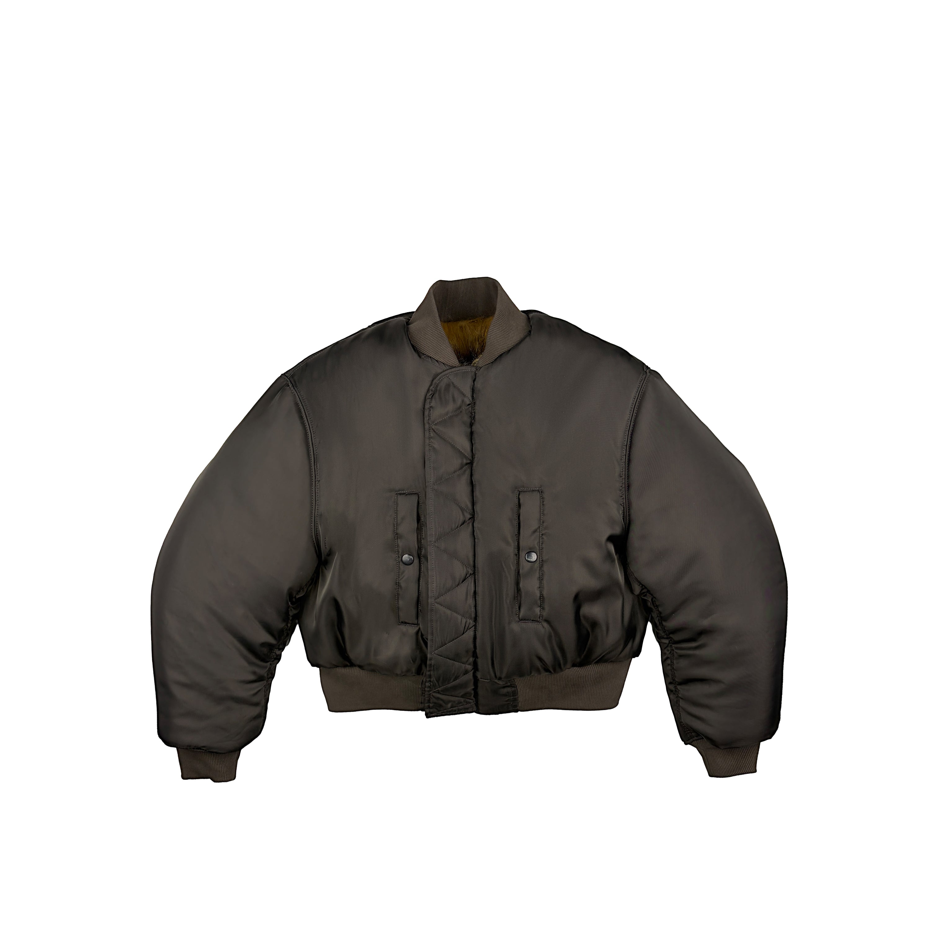 REVERSIBLE FAUX FUR BOMBER (COYOTE) – DINGYUN ZHANG