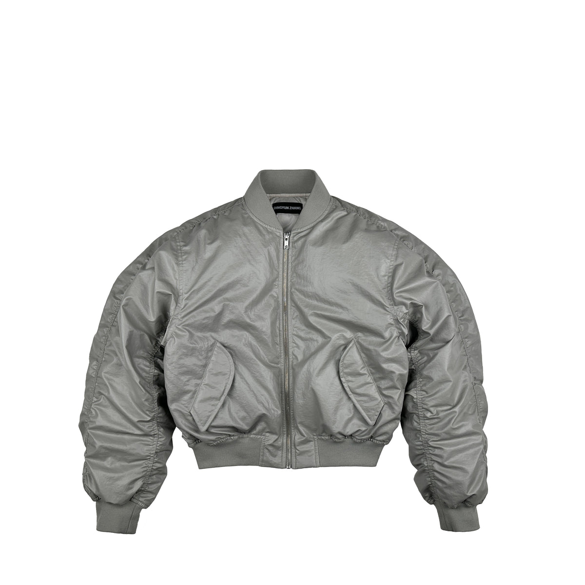 FW26 CROPPED BOMBER JACKET GREY