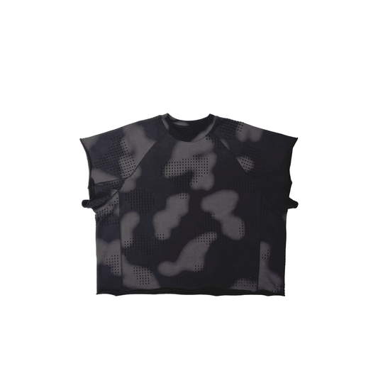 CAMO PANELLED SWEATSHIRT (BLACK)