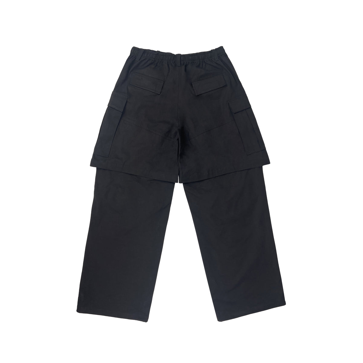 DOUBLE CARGO TROUSERS (BLACK)